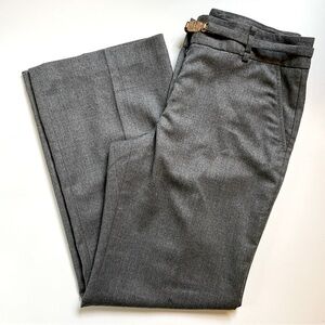 Talbots Wide Leg Wool Heritage Pants with detached Gold Buckle Belt.